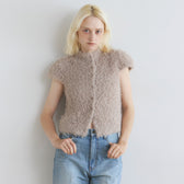 Poodle Yarn 2-Way Neck Top