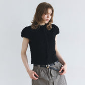 Poodle Yarn 2-Way Neck Top