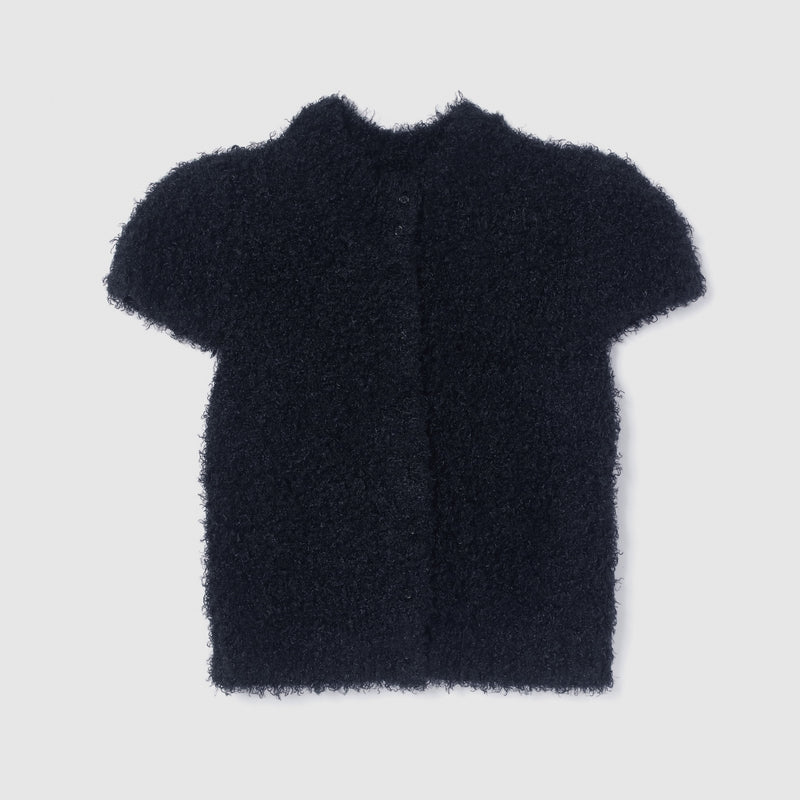 Poodle Yarn 2-Way Neck Top