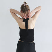 Cotton Boucle Knit Halter Top
