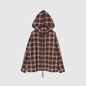 Dropショルダーシャツフーディーブルゾン
