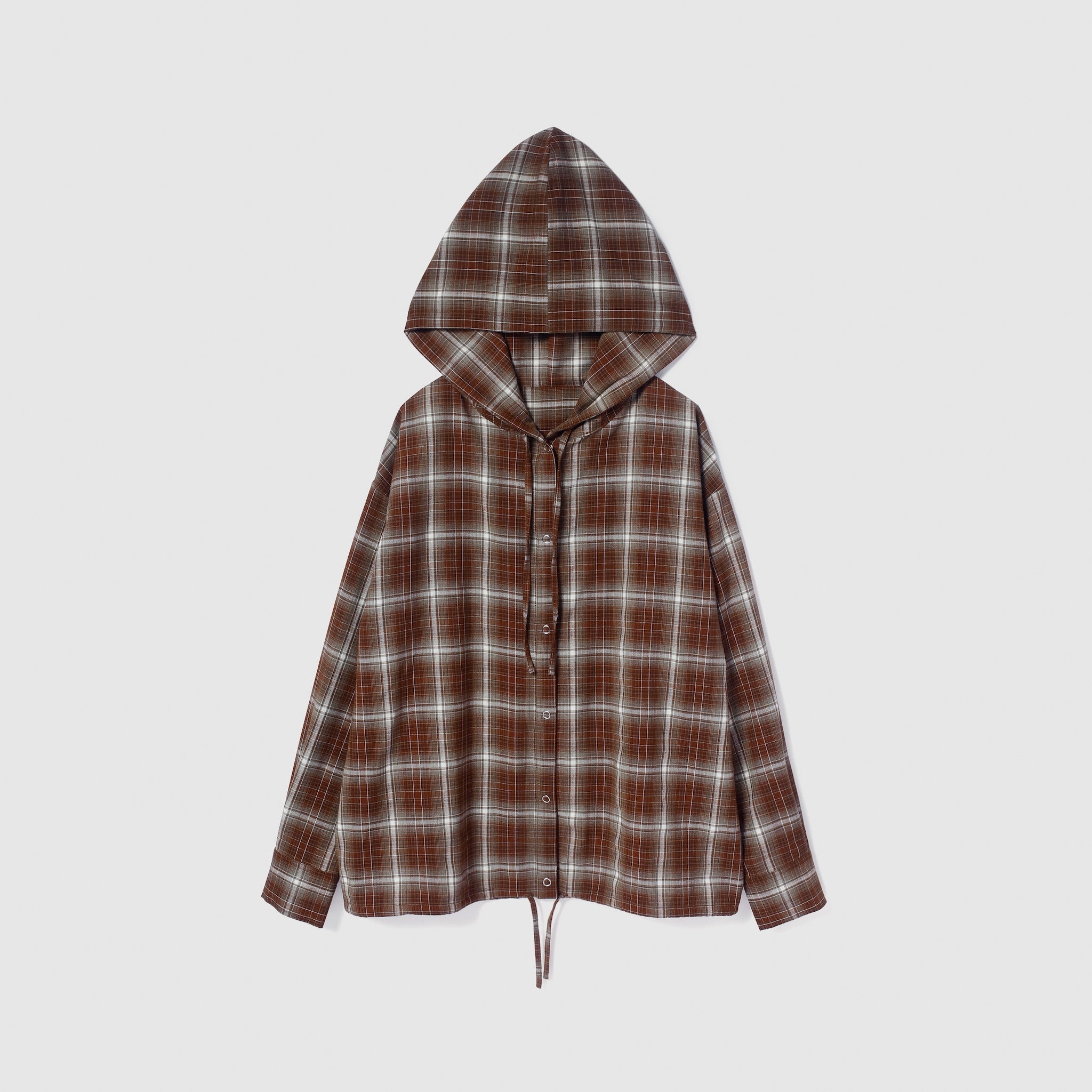 Dropショルダーシャツフーディーブルゾン