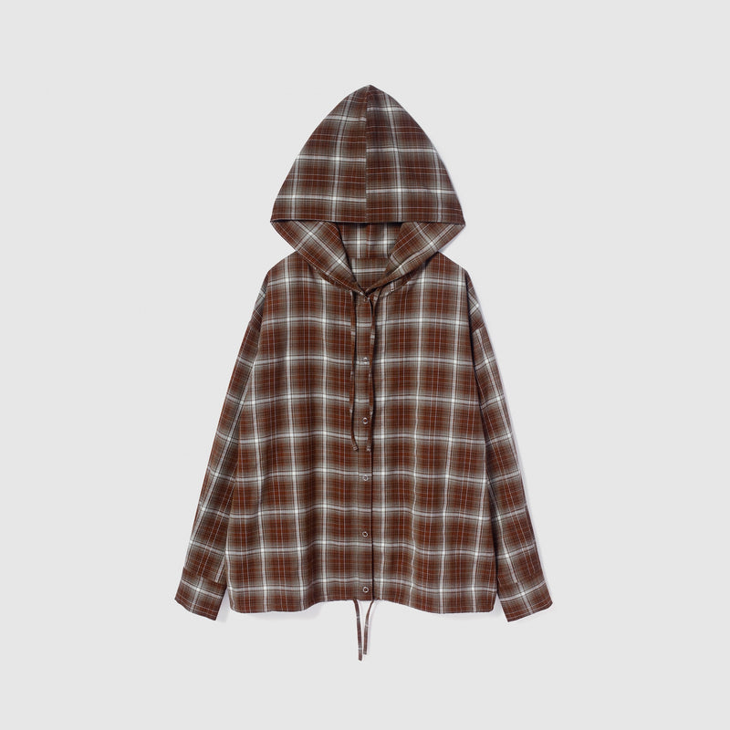 Dropショルダーシャツフーディーブルゾン