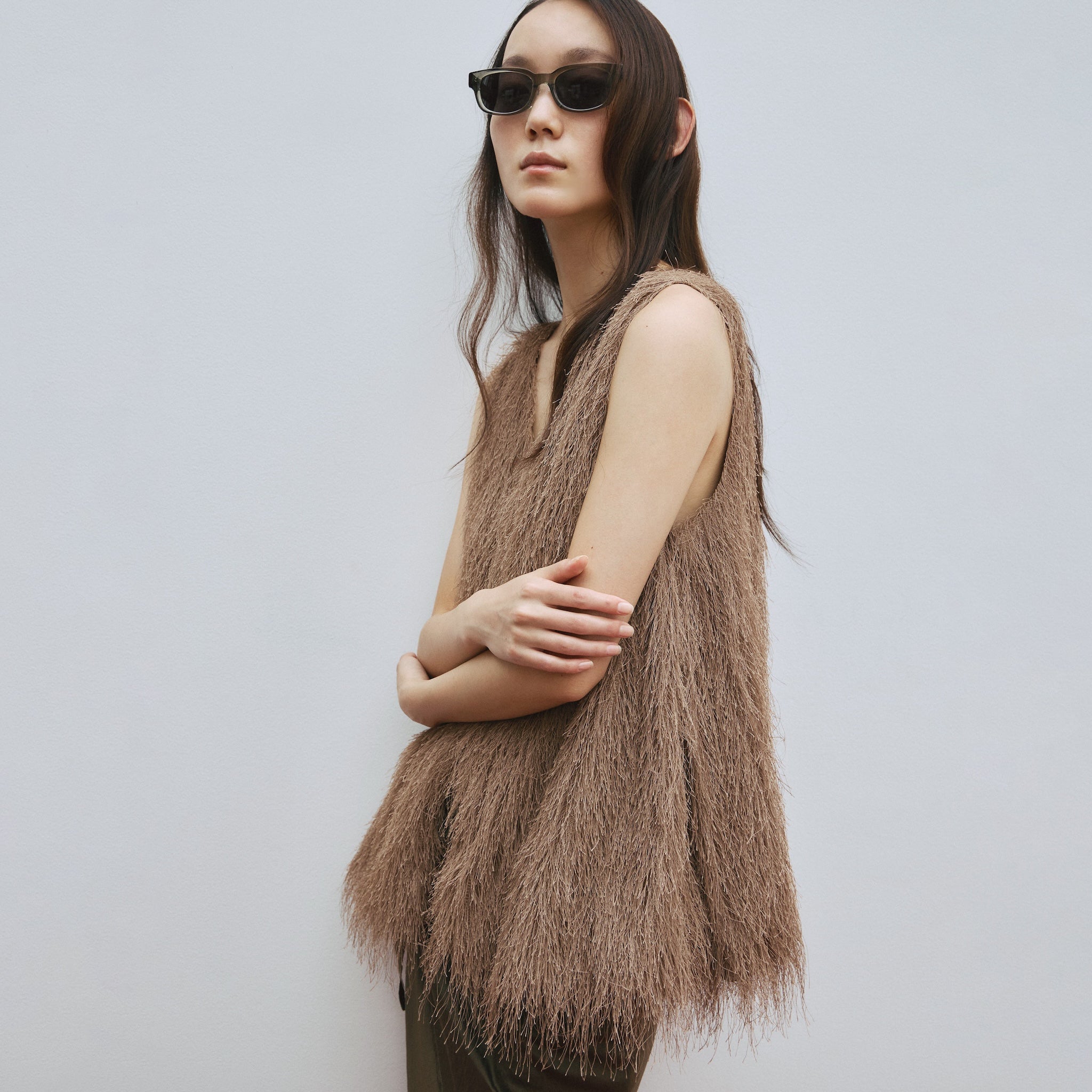 Feather Fringe Balloon Vest
