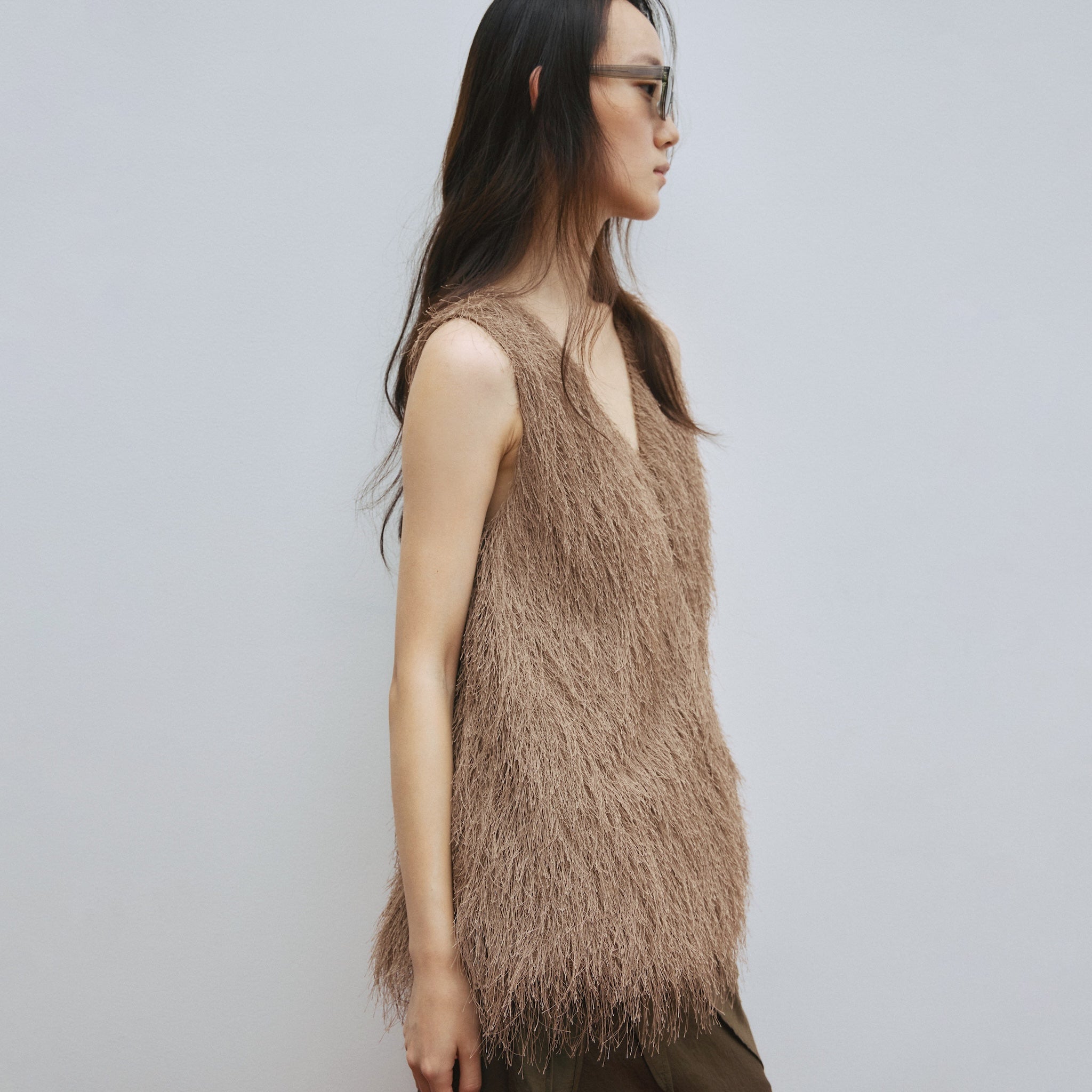 Feather Fringe Balloon Vest