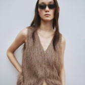 Feather Fringe Balloon Vest