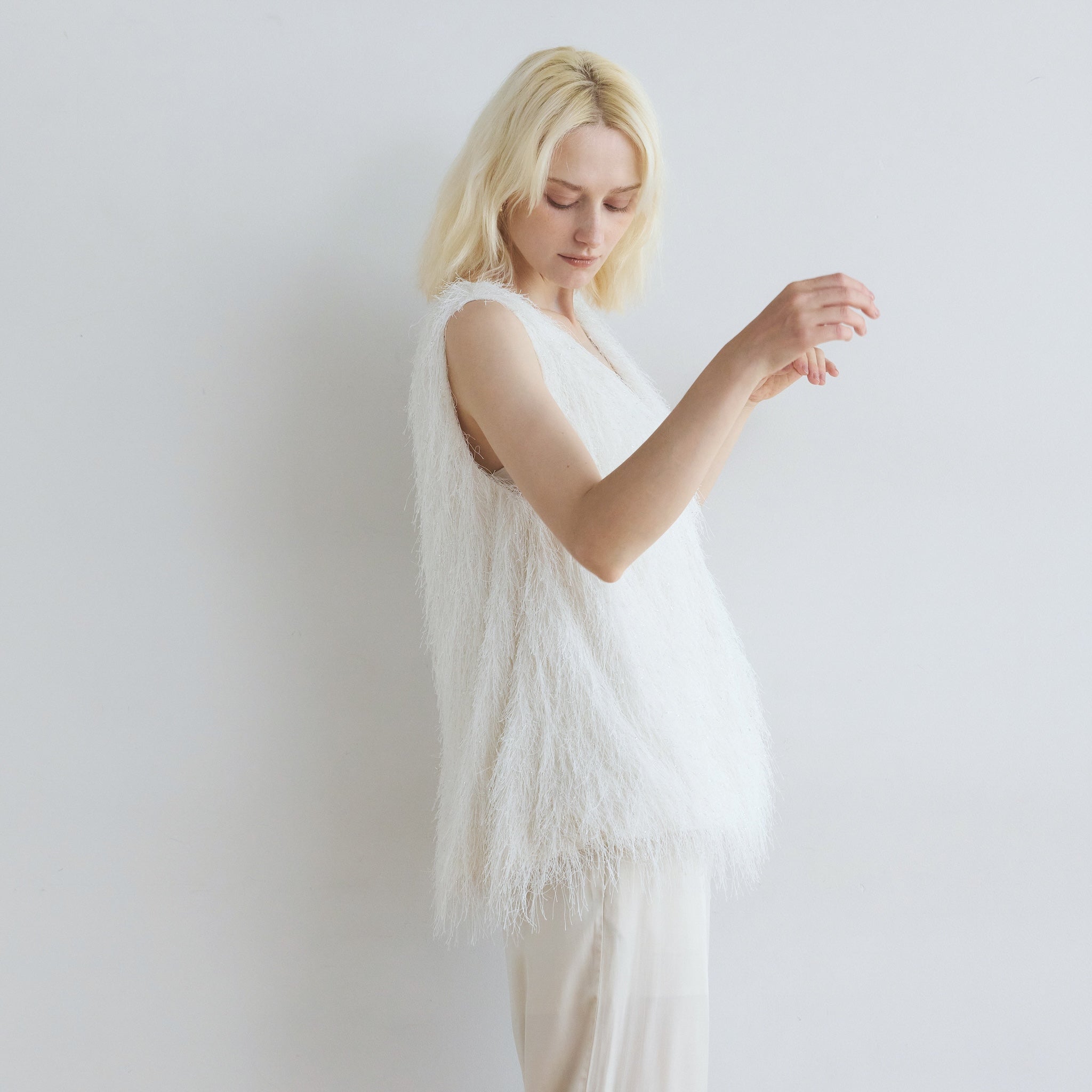 Feather Fringe Balloon Vest