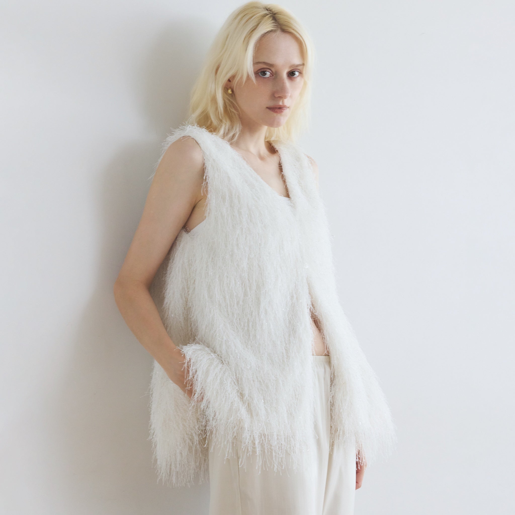 Feather Fringe Balloon Vest