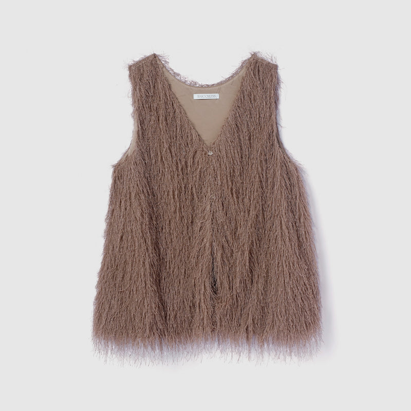 Feather Fringe Balloon Vest