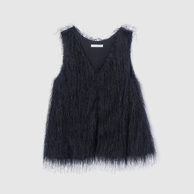 Feather Fringe Balloon Vest
