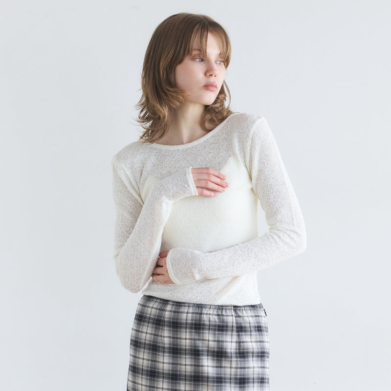 Back Hole Lace-Up Top