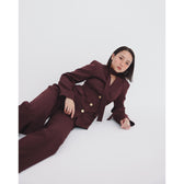 collab ウエストシェイプノーカラージャケット