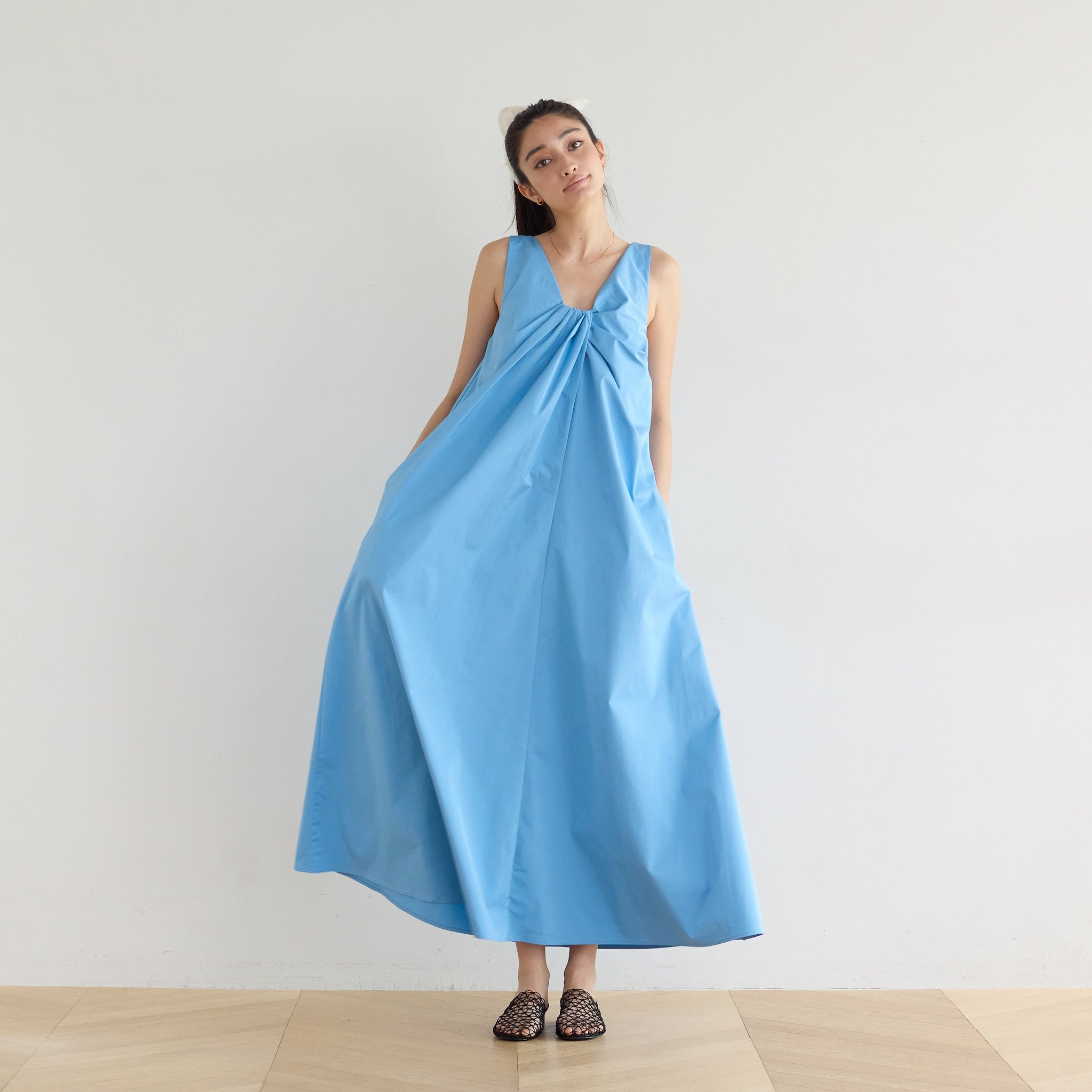 Front Twist Flare Dress