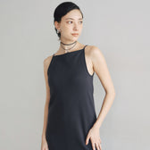 Fit Pad Boat Neck I-Line Dress