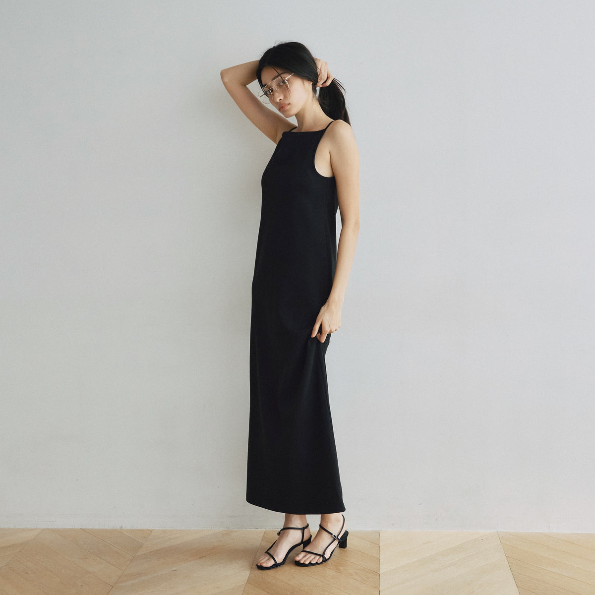 Fit Pad Boat Neck I-Line Dress