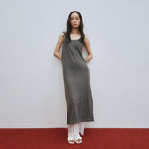 Twist Strap Waffle Dress