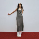 Twist Strap Waffle Dress