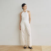 Garden Emb Gathered Pants