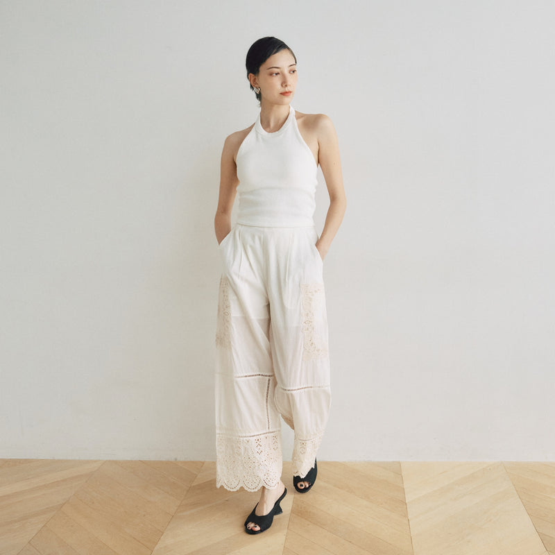 Garden Emb Gathered Pants