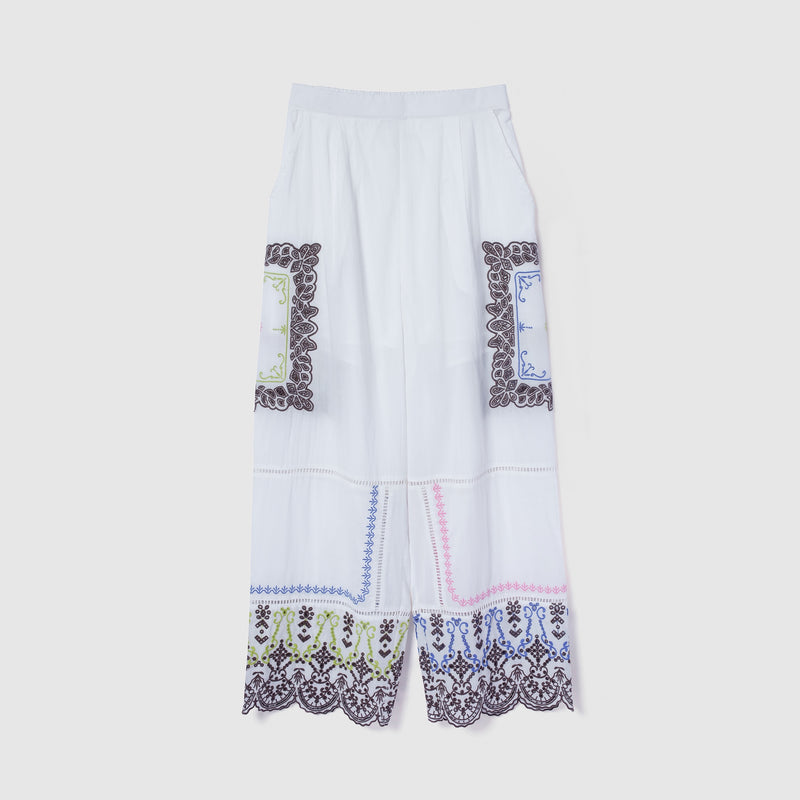 Garden Emb Gathered Pants