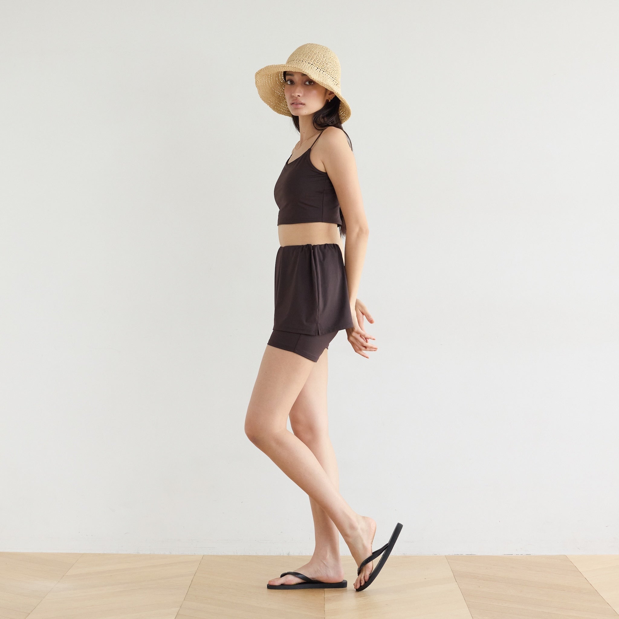 UV Cut Quick Dry Skirt with Half Leggings