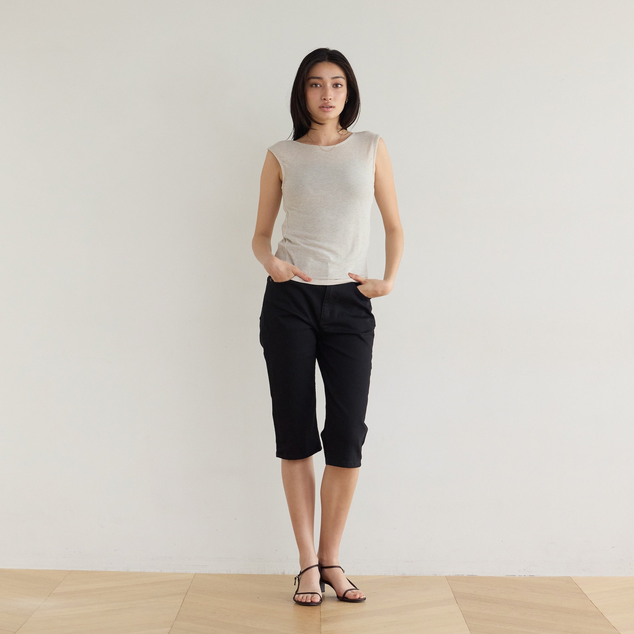 【新品】Stretch Denim Slimハーフパンツ　シールームリン Stretch Denim Slimハーフパンツ