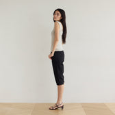 Stretch Denim Slim Half Pants