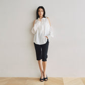 Stretch Denim Slim Half Pants