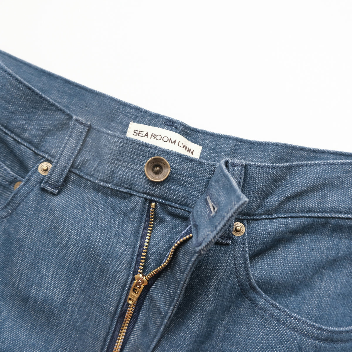 Stretch Denim Slim Half Pants
