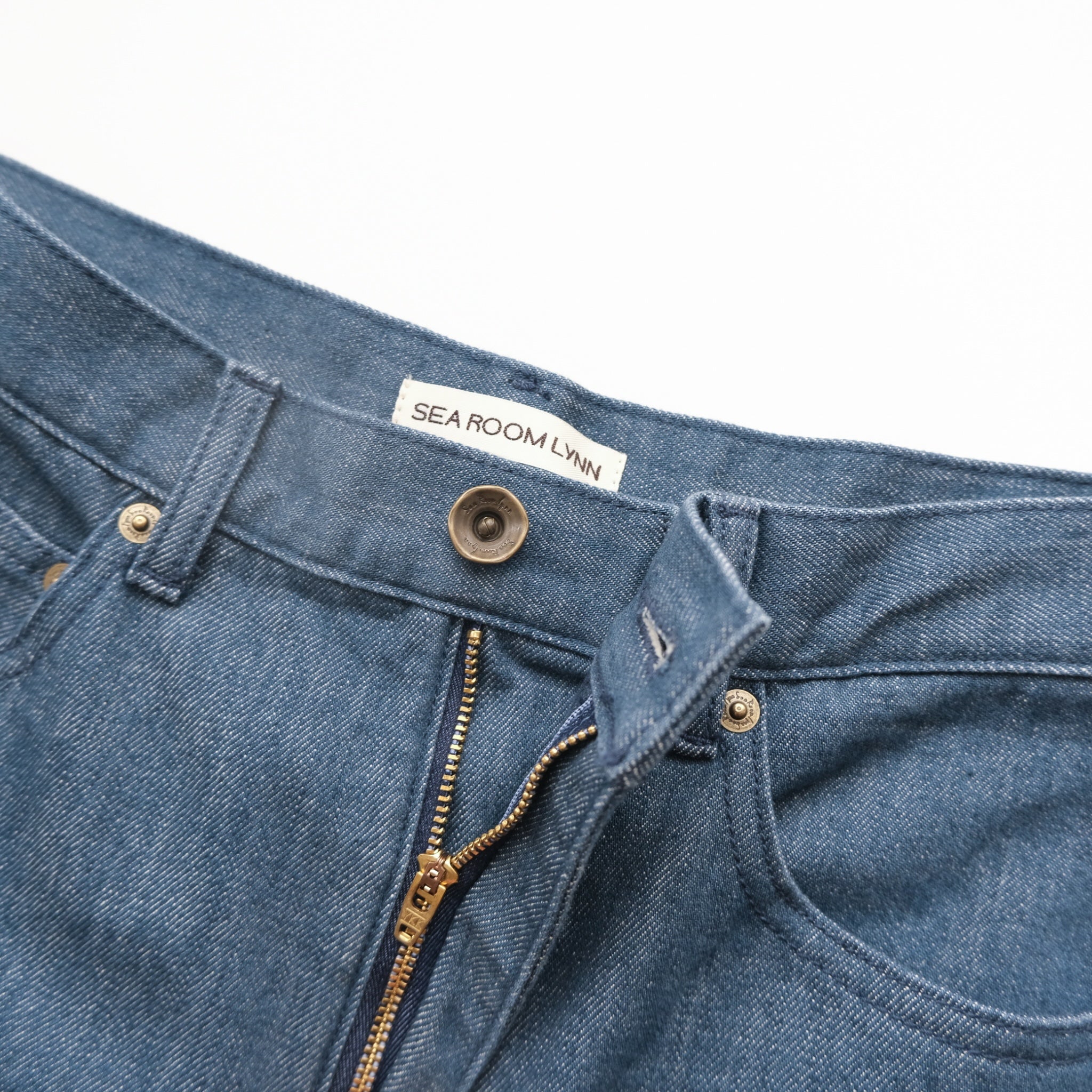 Stretch Denim Slimハーフパンツ