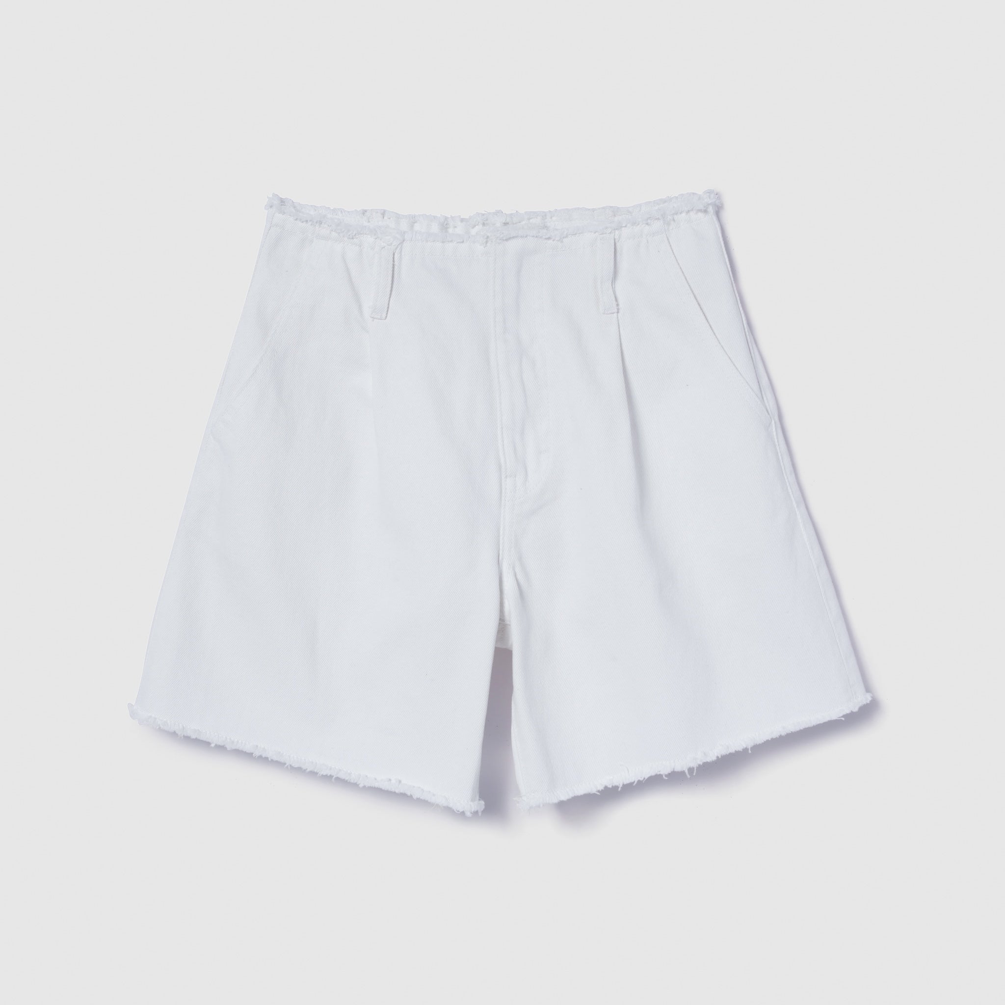 カットオフDenim tuckハーフパンツ
