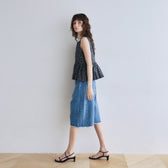 Cut-off Denim Bermuda Shorts