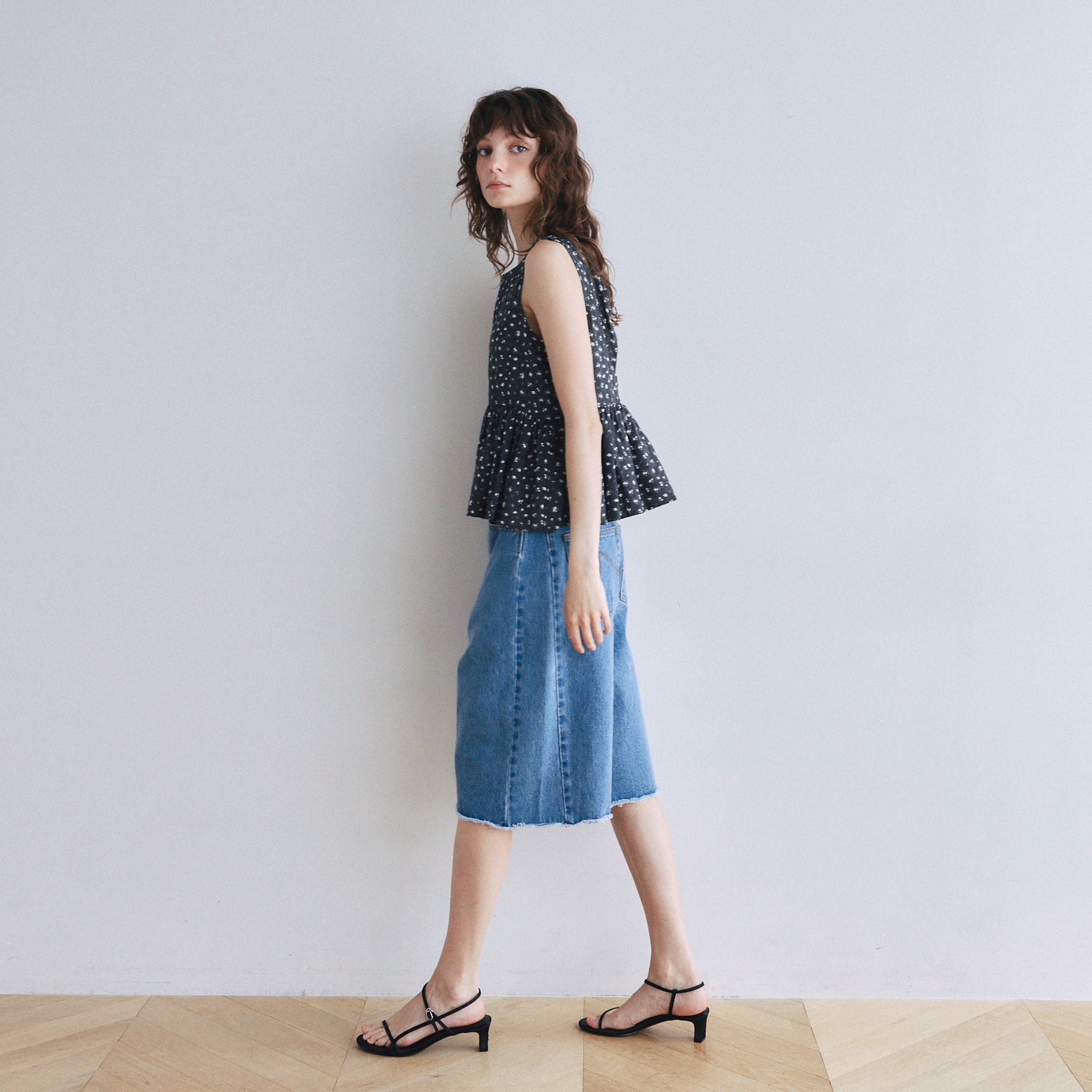 カットオフDenimバミューダパンツ