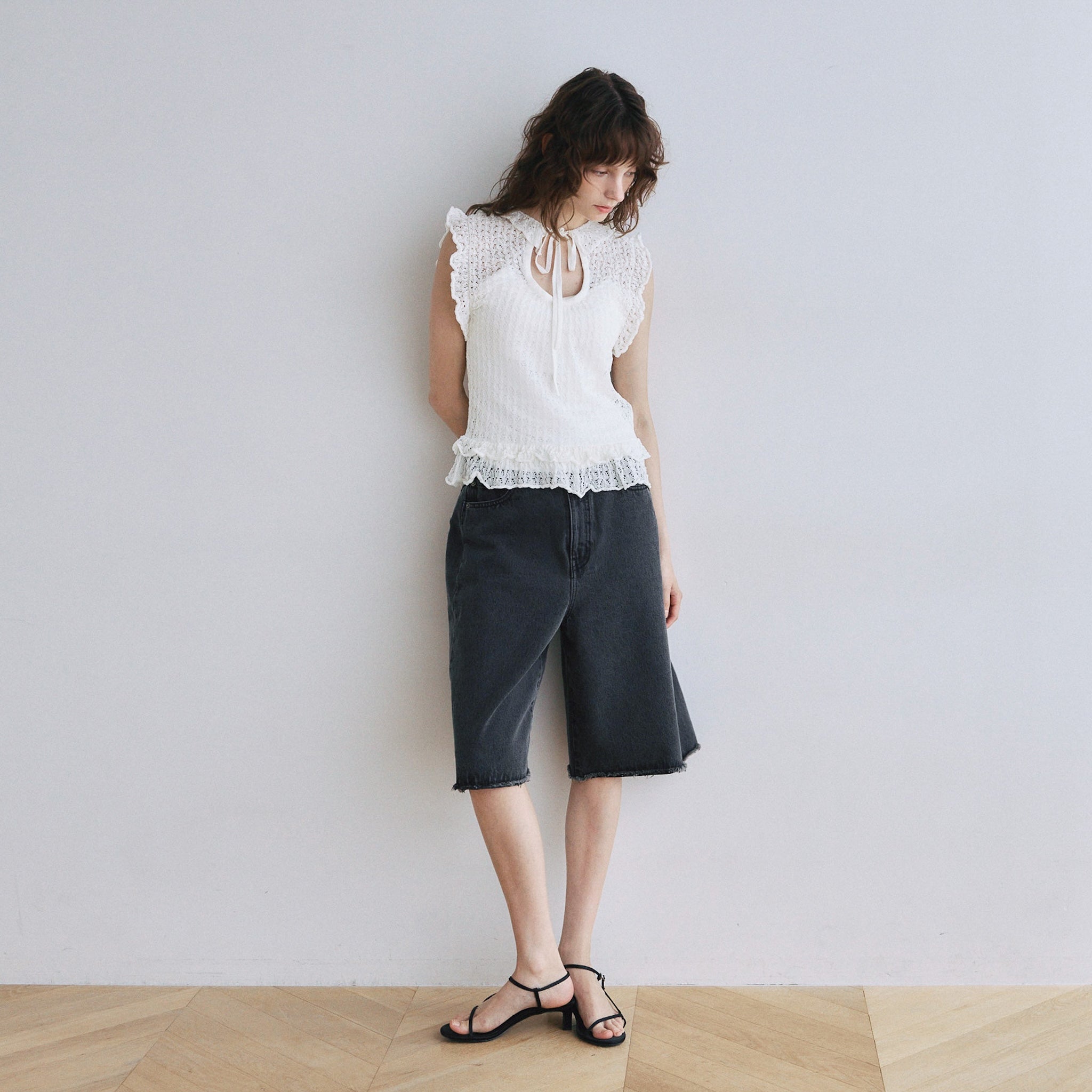 カットオフDenimバミューダパンツ