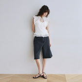 Cut-off Denim Bermuda Shorts