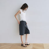 Cut-off Denim Bermuda Shorts