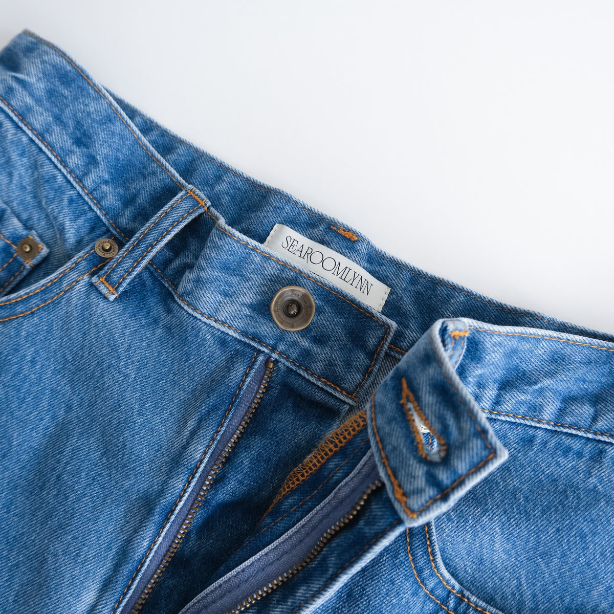 Cut-off Denim Bermuda Shorts