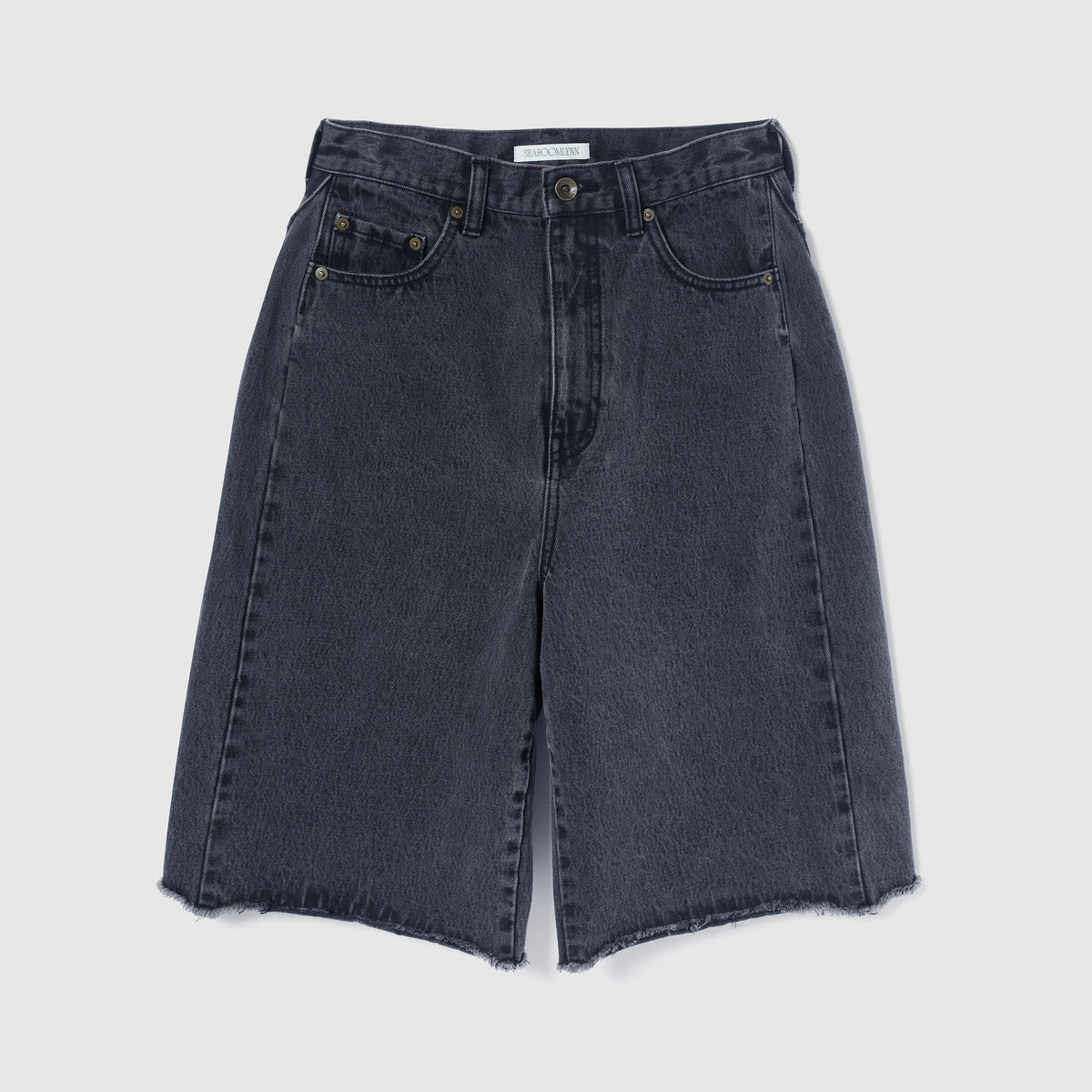 Cut-off Denim Bermuda Shorts