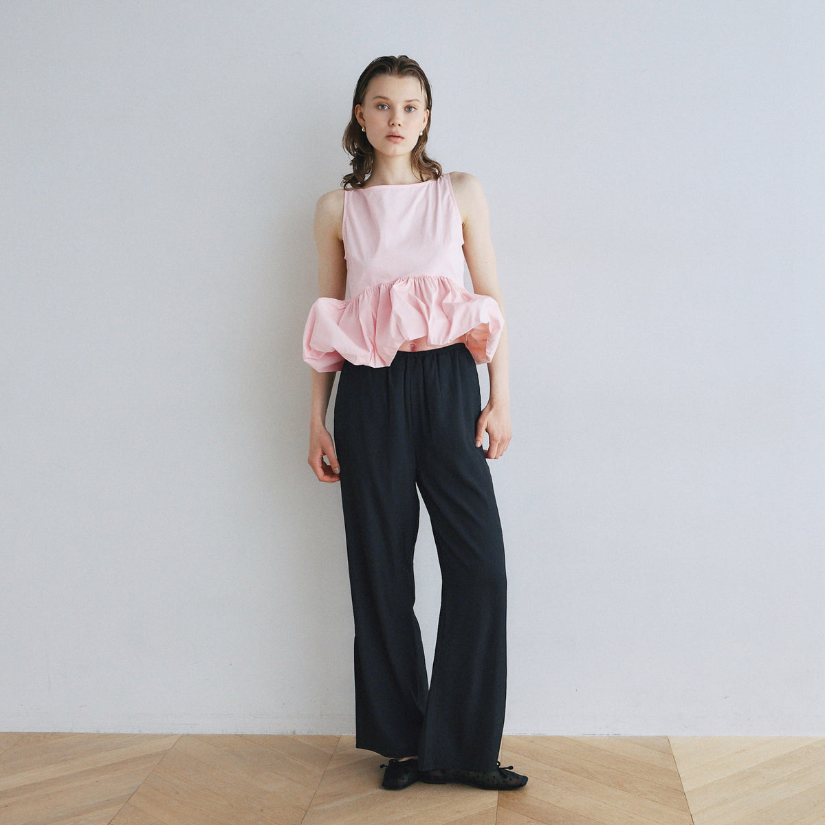 Side Slit Easy Satin Pants