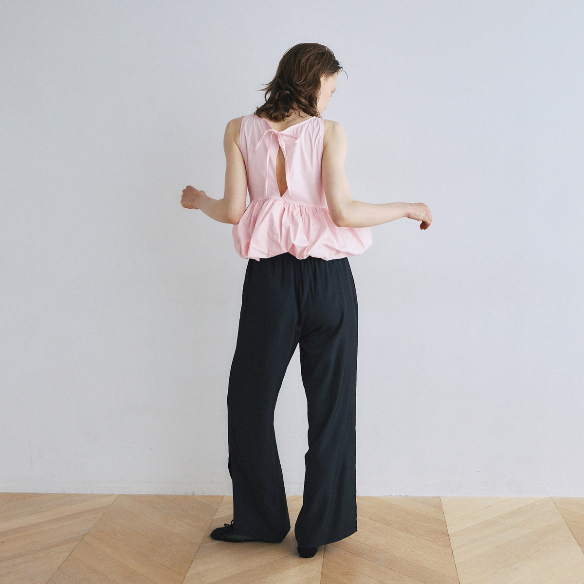 Side Slit Easy Satin Pants