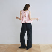 Side Slit Easy Satin Pants