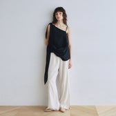 Side Slit Easy Satin Pants
