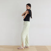 Side Slit Easy Satin Pants