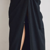 Side Gather Slit A-Line Skirt