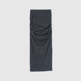Side Gather Slit A-Line Skirt