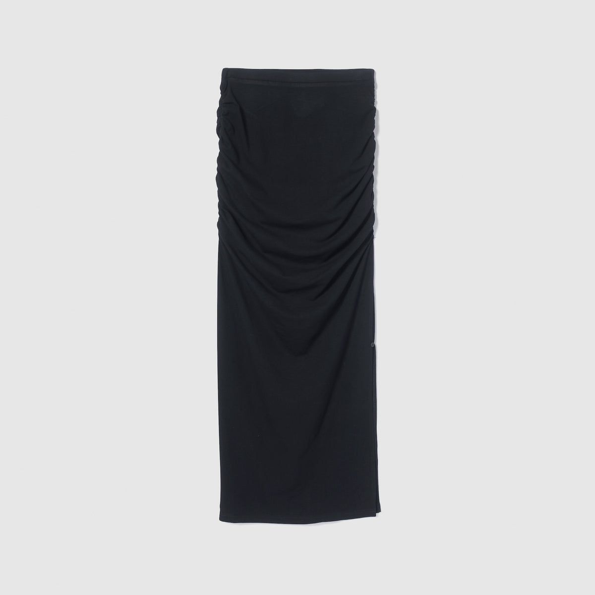 Side Gather Slit A-Line Skirt