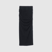 Side Gather Slit A-Line Skirt
