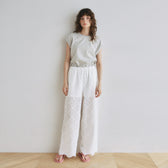 Cotton LaceスカラップRelaxパンツ