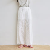 Cotton LaceスカラップRelaxパンツ