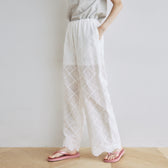 Cotton LaceスカラップRelaxパンツ